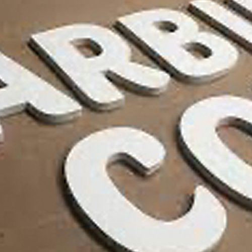 Lettres en PVC blanc