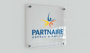 Plaque en plexiglas Partnaire agence d'emploi