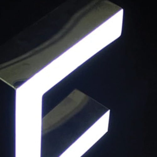 Lettre lumineuse inox